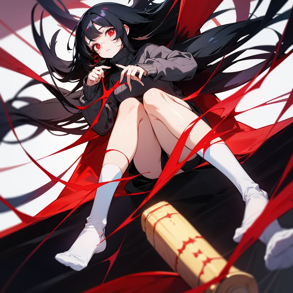 Demon girl - an album cover inspired by Jin Homura, trending on pixiv, shin hanga, demon girl, demon anime girl, gapmoe yandere grimdark, insanity girl summon her death, giesha demon, gapmoe yandere, from arknights, demon tail, mika kurai demon, ominous figure in the background, black hair and red eyes