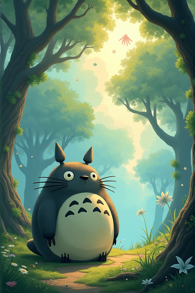 Create a unique surreal Totoro anime