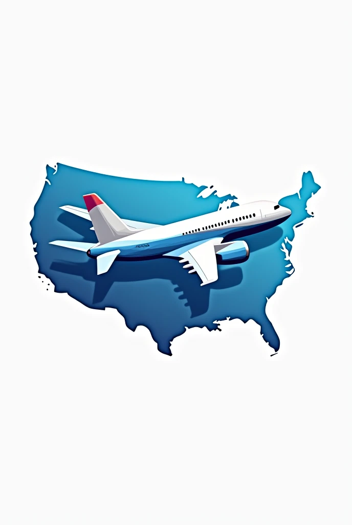 Logo with 1 plane painted with the colors of the Guatemalan flag. Blue and white map of the United States with the words "We continue to grow."