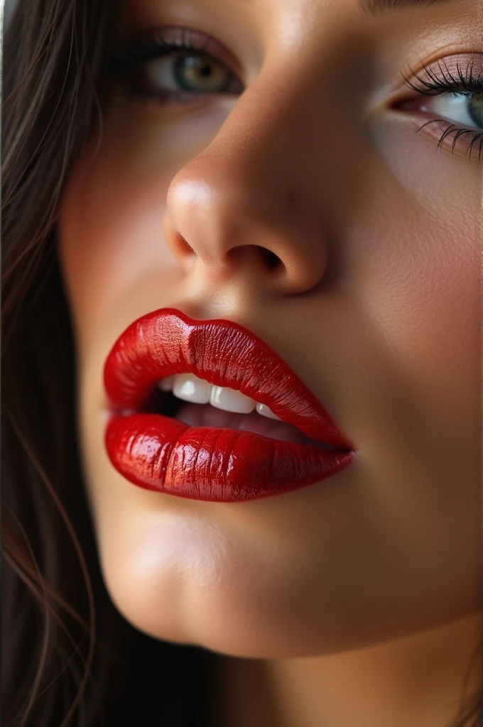 Big lips with gloss 