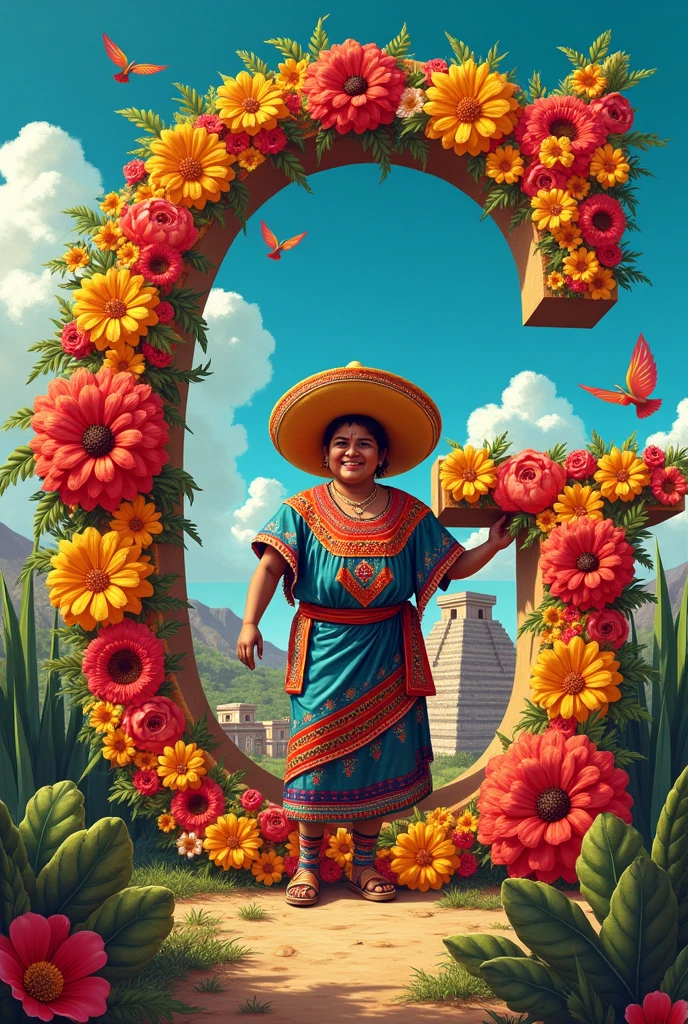 With the letter G create a representative Mexican image