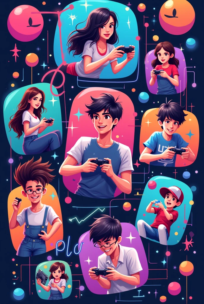A print with several games for a successful Tik Tok channel