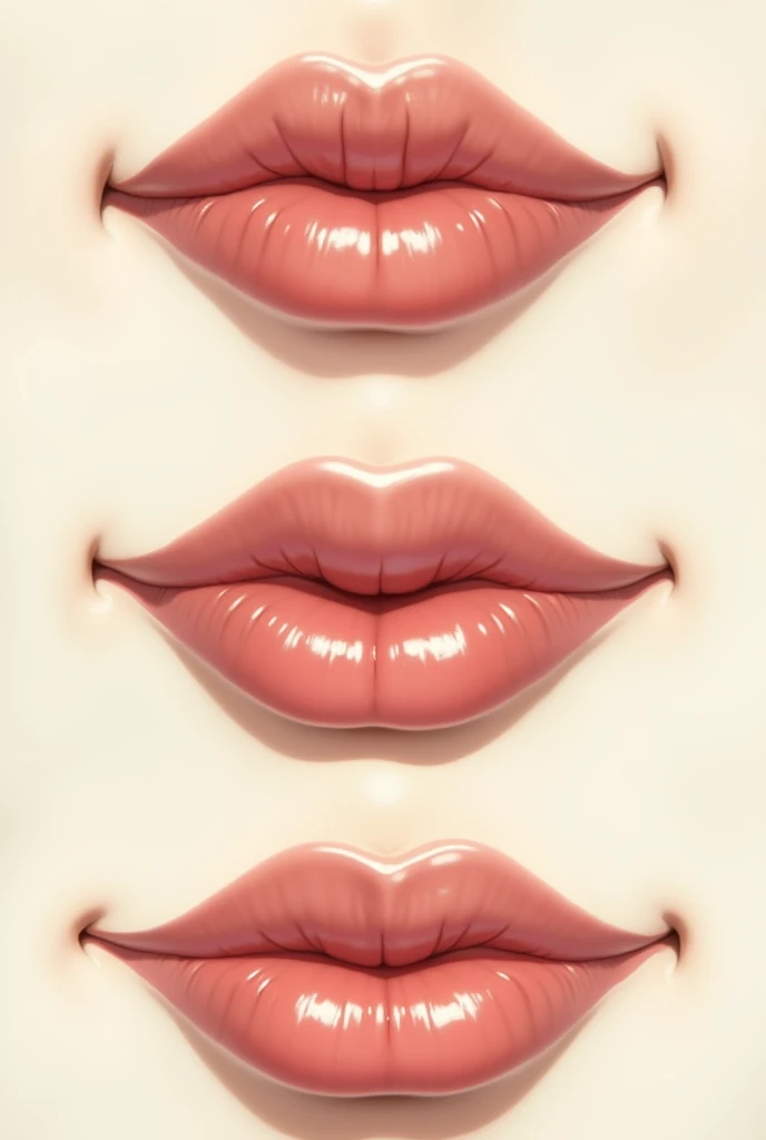 Study of 5 types of lips to draw