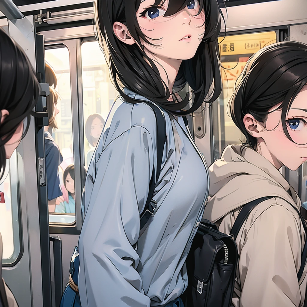 crowded train、Group in the Same Pose