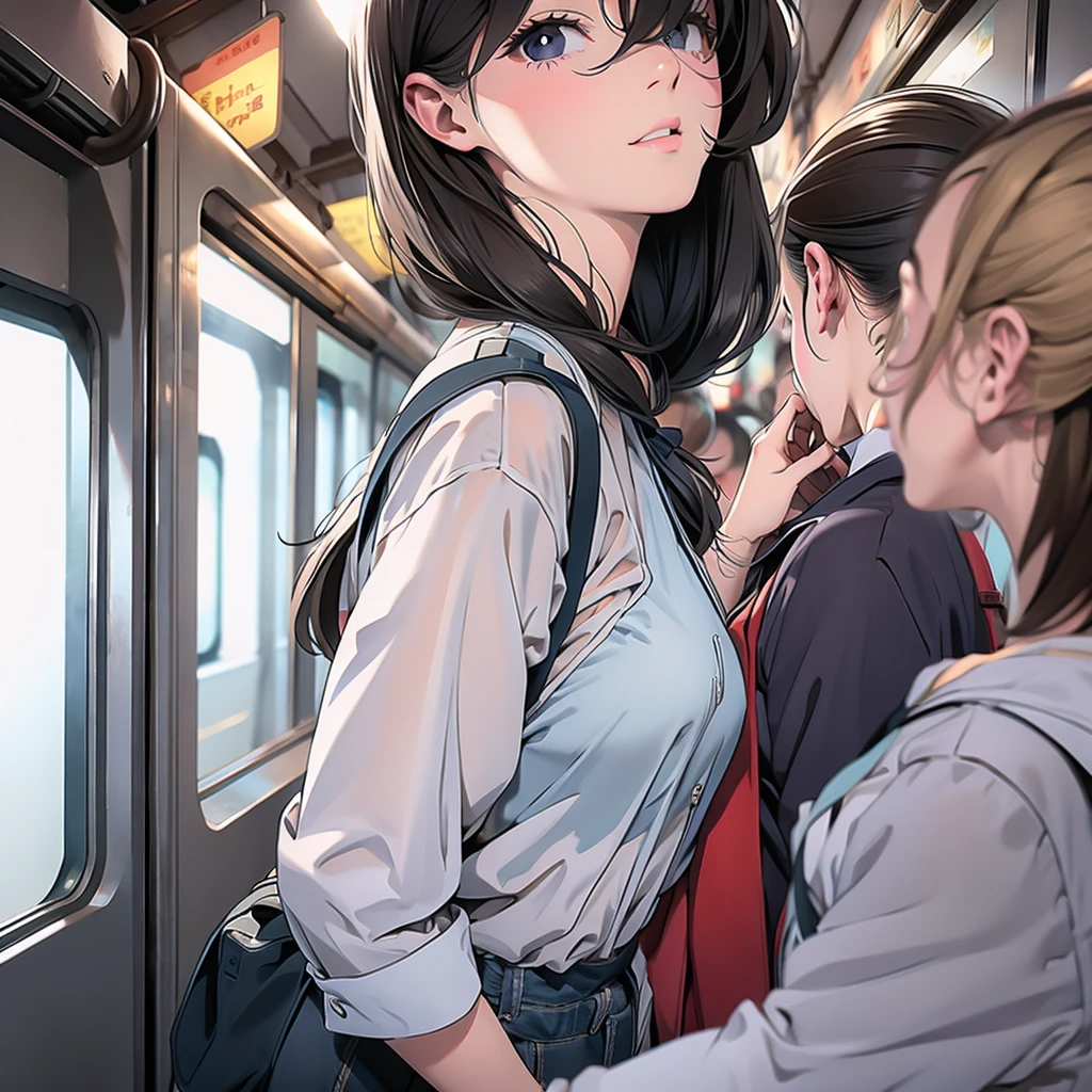 crowded train、Group in the Same Pose