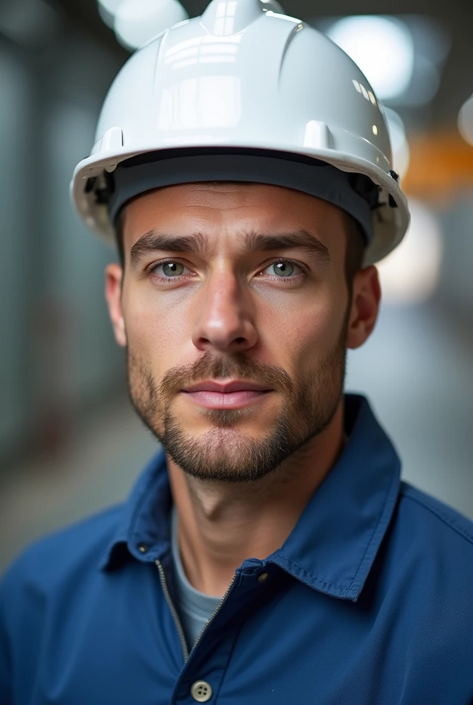 photo of engineer with white helmet