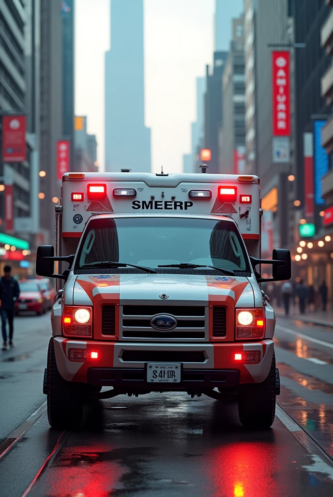 ambulance with the SMEERP logo.