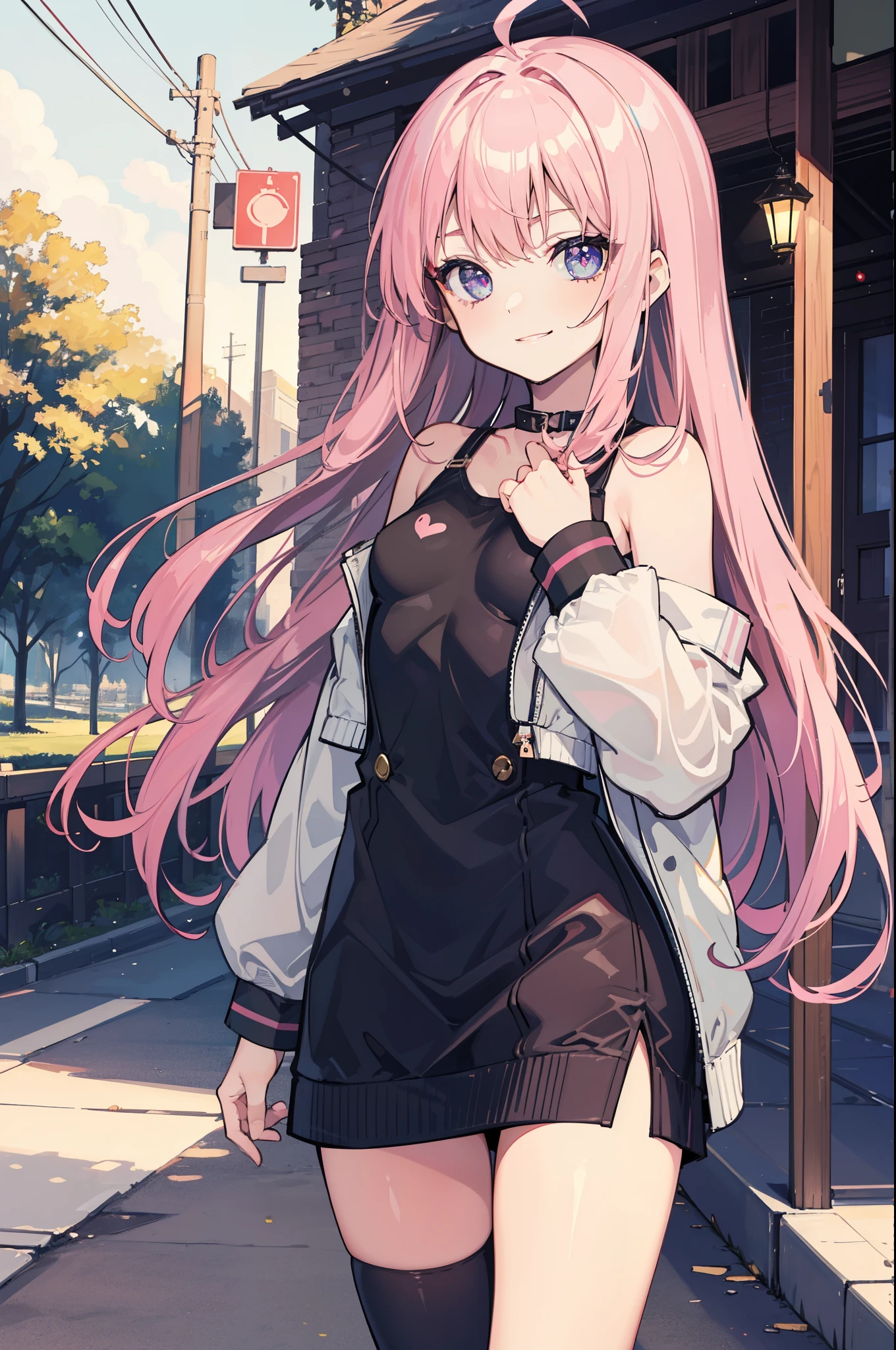 (ideal:1.1), (perfection:1.1), (flawless:1.1), (best quality:1.2), (highest quality:1.2), street, 1girl, solo, (kawaii:1.1), (li:1.1), (lovely liirl:1.1), cute smirk, lovely smirk, comfy clothes, long thigh high stockings, (thick thighs:0.9), small breasts, athletic body, highest quality eyes, highly detailed, 4k, best resolution, high quality shadows, beautiful quality light, best quality upscale, most beautiful upscale