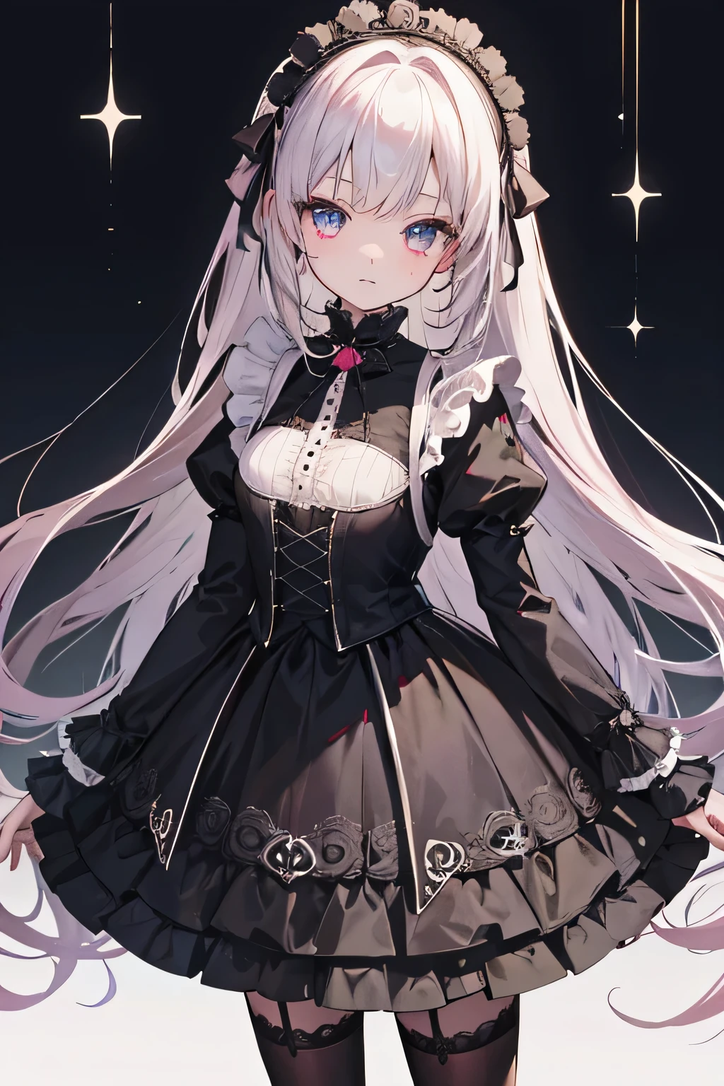 Gothic ta、long、One young girl