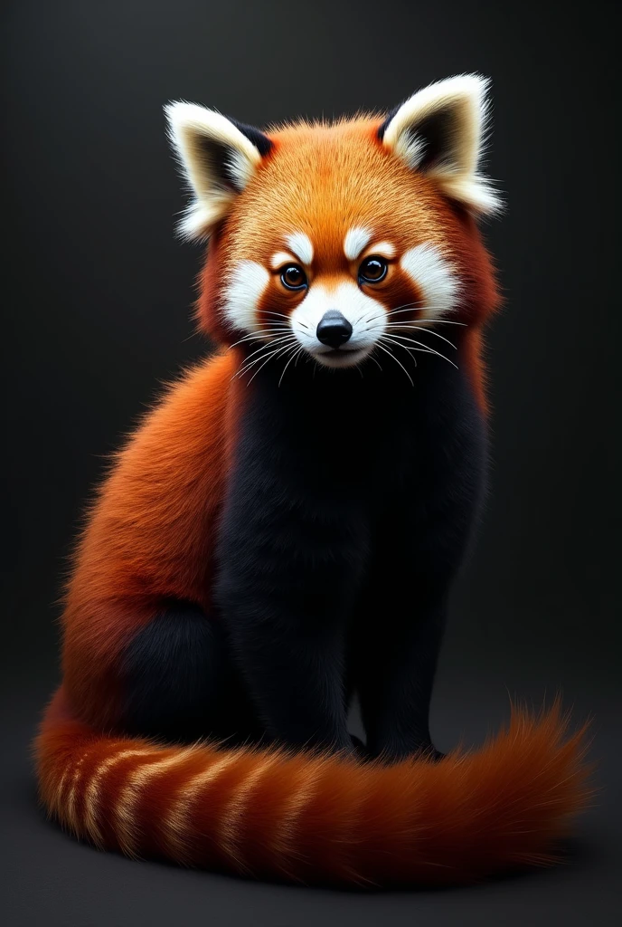 red panda in black 