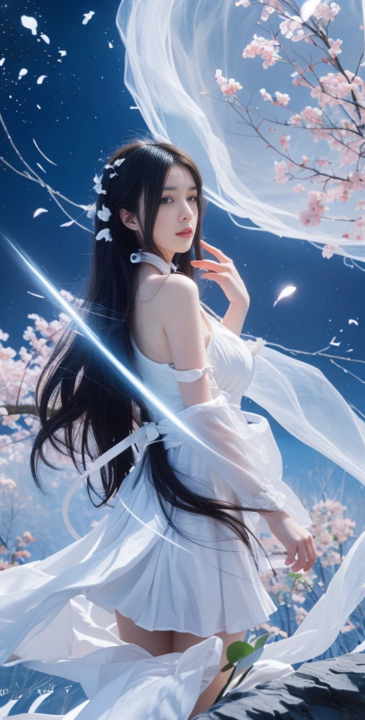 best quality, masterpiece,Ultra-high resolution,Clear face,（Reality：1.4），Fupert Lighting，(Upper body shooting), (Reality:1.50), Anime Wallpaper, Guvitz style artwork, Masking fantasy to magic , author：Yang J, Guvitz, Beautiful art illustration, Beautiful digital artwork, Beautiful digital illustrations, Li Song, Beautiful anime portrait, Bovo&#39;s art style, Lips painted with thick red lipstick,