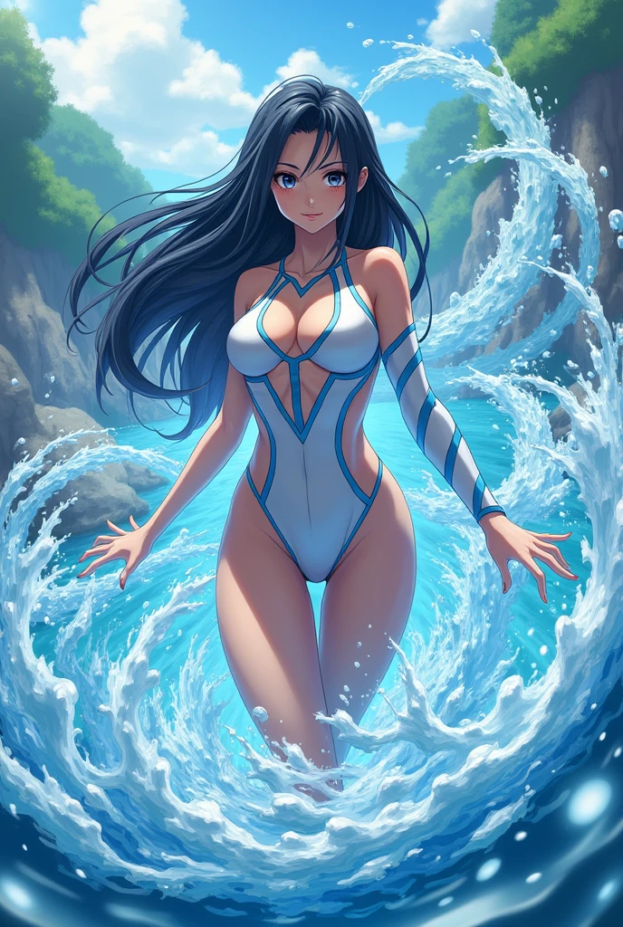 Sexy and cute heroine from my hero academia with powerful water control power 