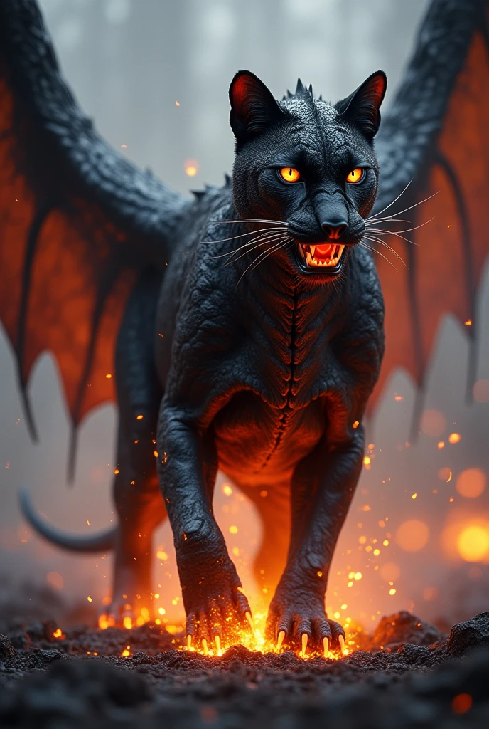 black panther mix fire dragon