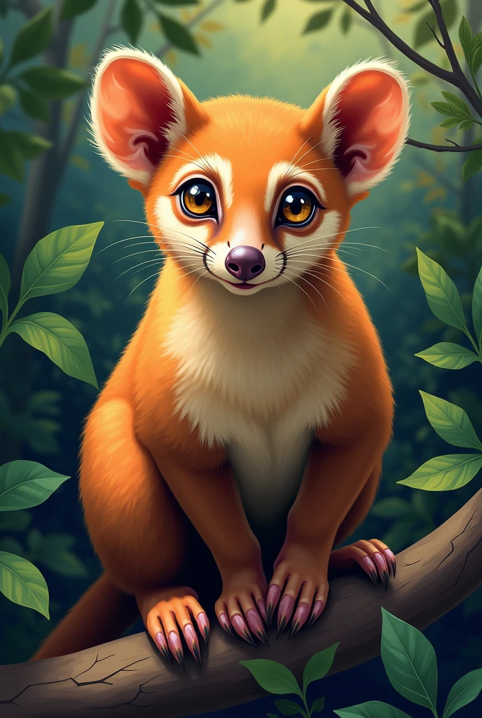 Kinkajou vectorized painting 
