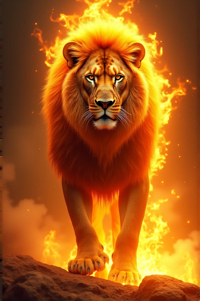 flaming lion