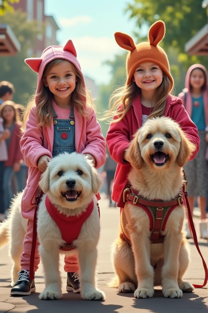 Costume ideas for girls and their dogs 
