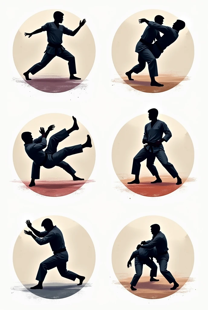 round jiu-jitsu logos written by professor Genilson Santos and self-defense