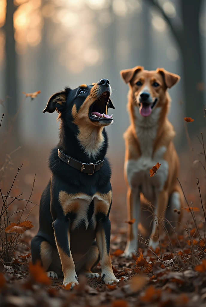 Dogs barking at death