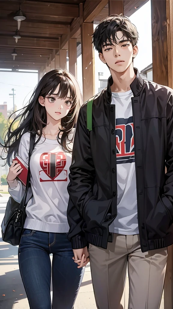 college student couple,shut your mouth, Stationary face