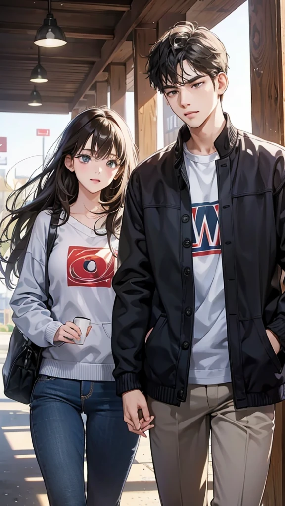 college student couple,shut your mouth, Stationary face