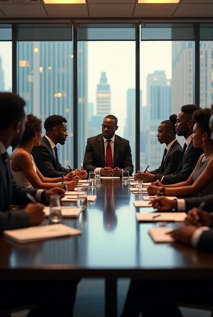 Hold a business meeting with only black people 