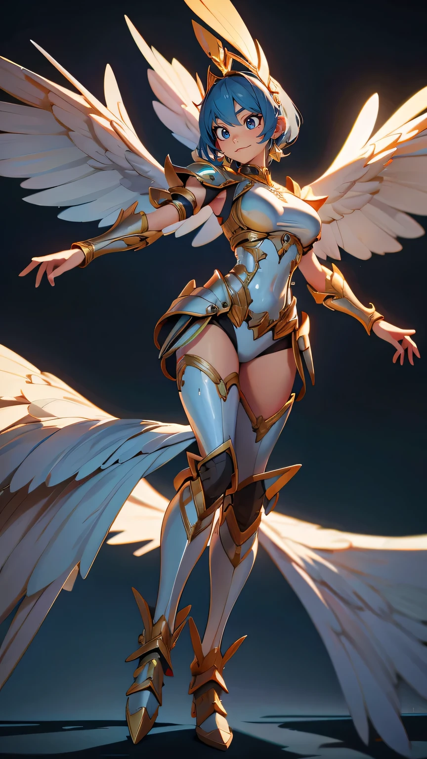 full body,from below,angel armor,Spread your arms and fly down from the sky,(random hairstyle),(Highest image quality,(8k),ultra-realistic,best quality, high quality, high definition, high quality texture,high detail,beautiful detailed,fine detailed,extremely detailed cg,detailed texture,a realistic representation of the face,masterpiece,Sense of presence)