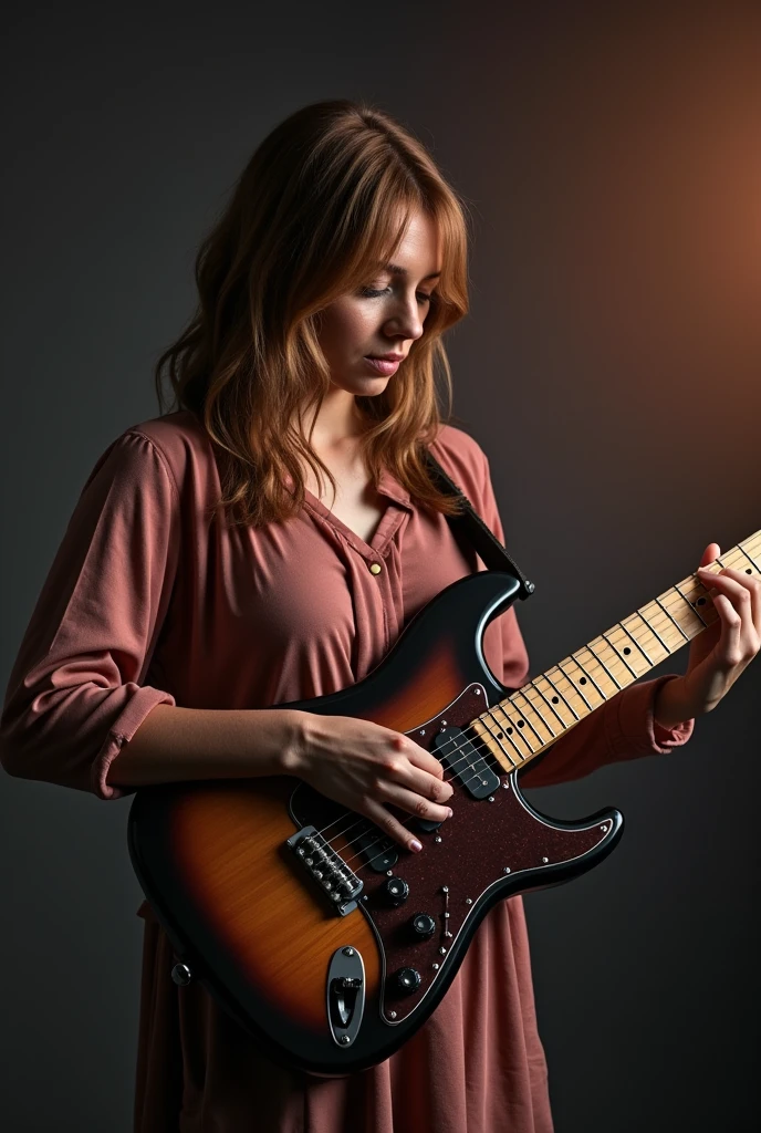 woman playing guitar!