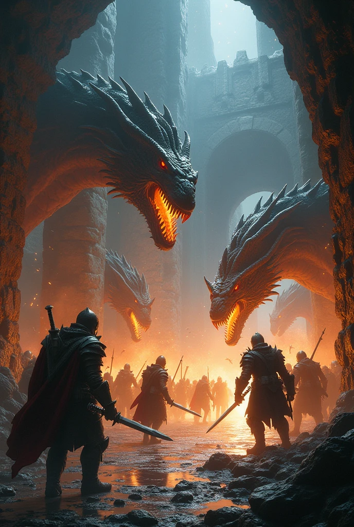 Battle scene in Dungeon Dragon Quest