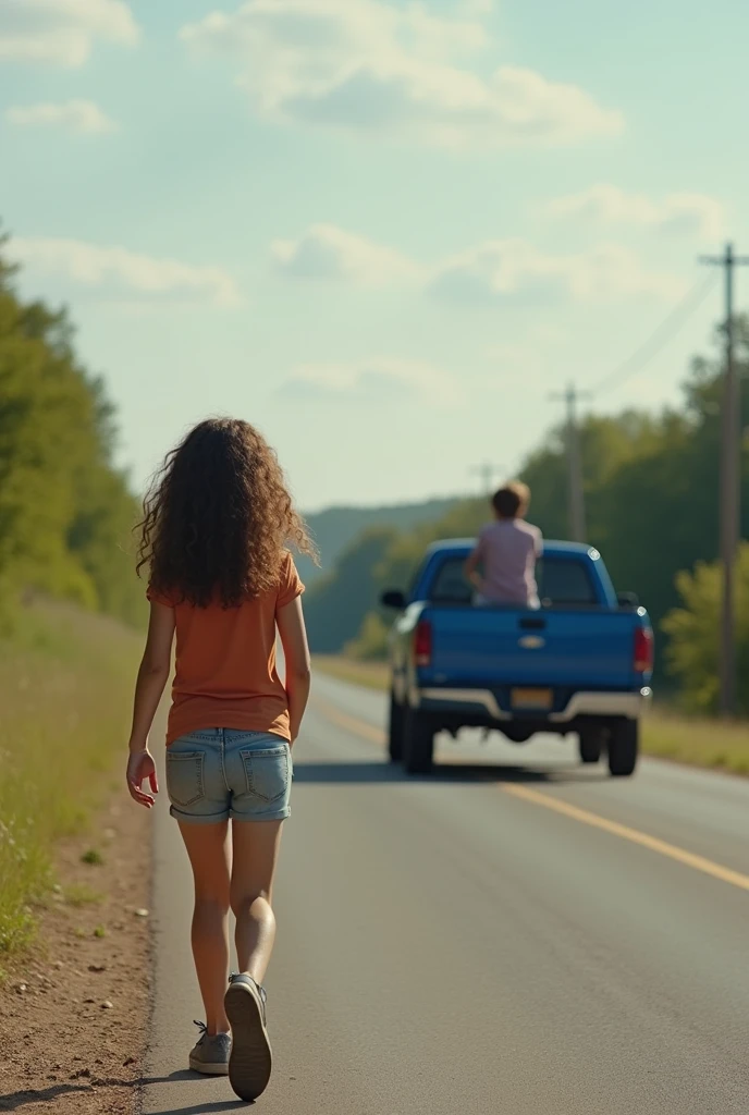 AN IMAGE WHERE A GIRL IS OFFERING GASOLINE FOR SALE WITH HER HAND SHOWING A GALLON OF GASOLINE 