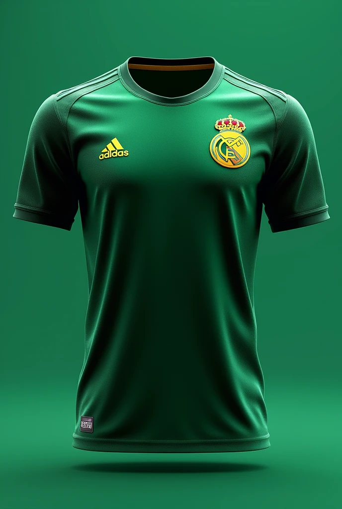Create soccer jersey with different dark greens with green soccer crest
