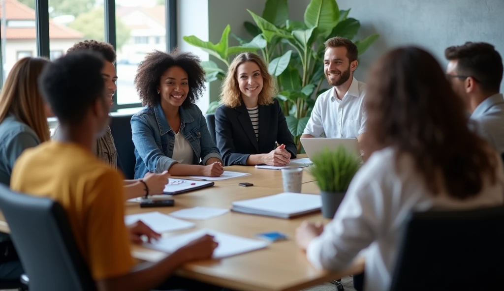 Have a business meeting with only black people around