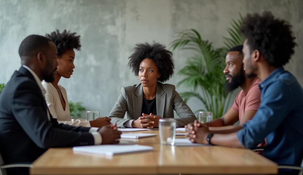 Have a business meeting with only black people around