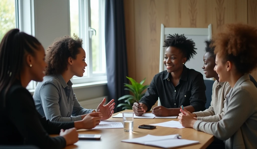Have a business meeting with only black people around