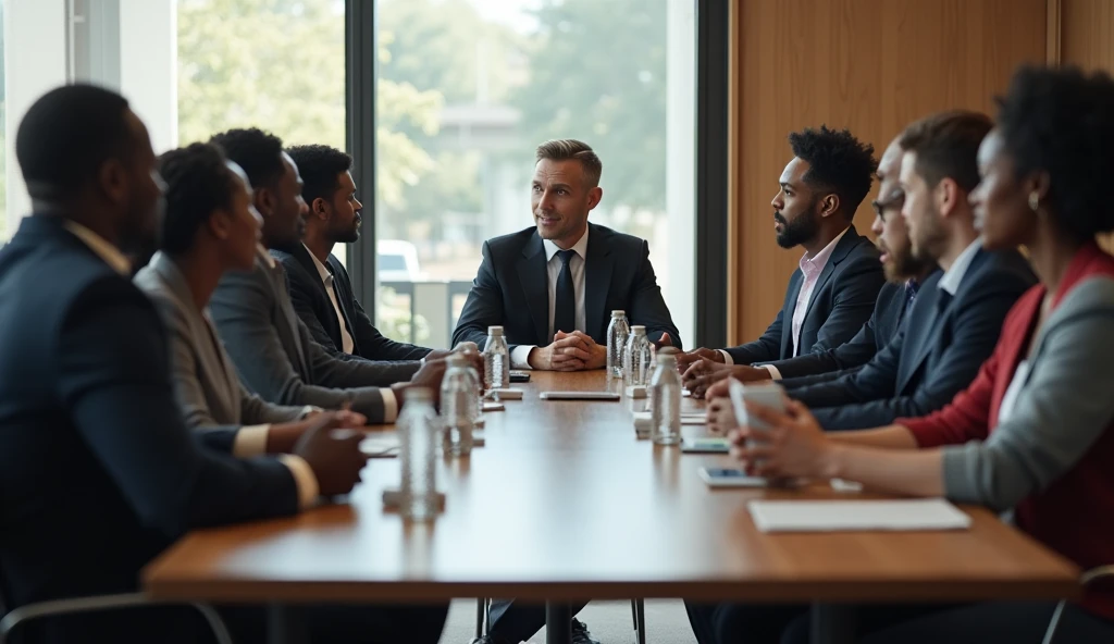 Have a business meeting with only black people around