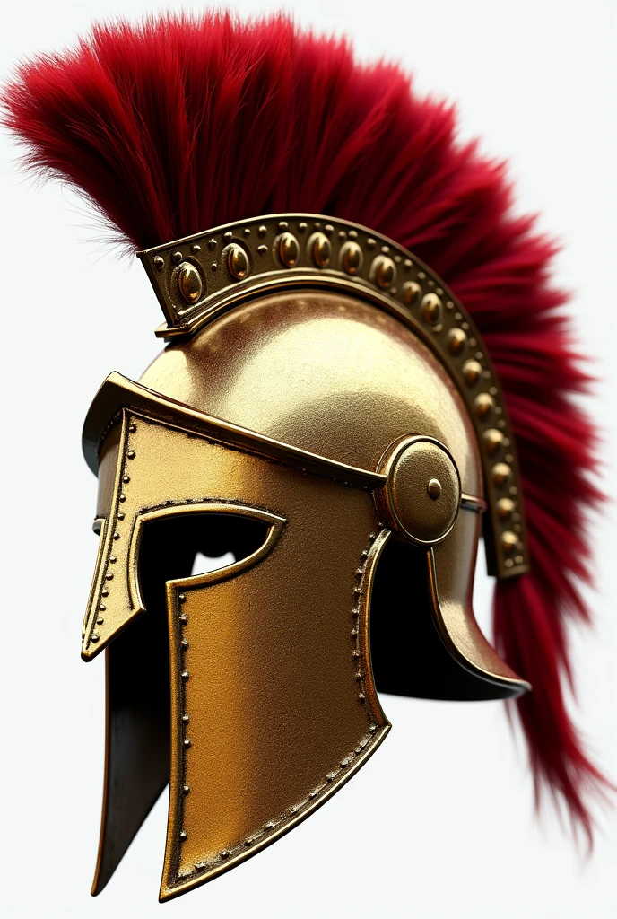 Spartan Helmet Gold with Red Fur png