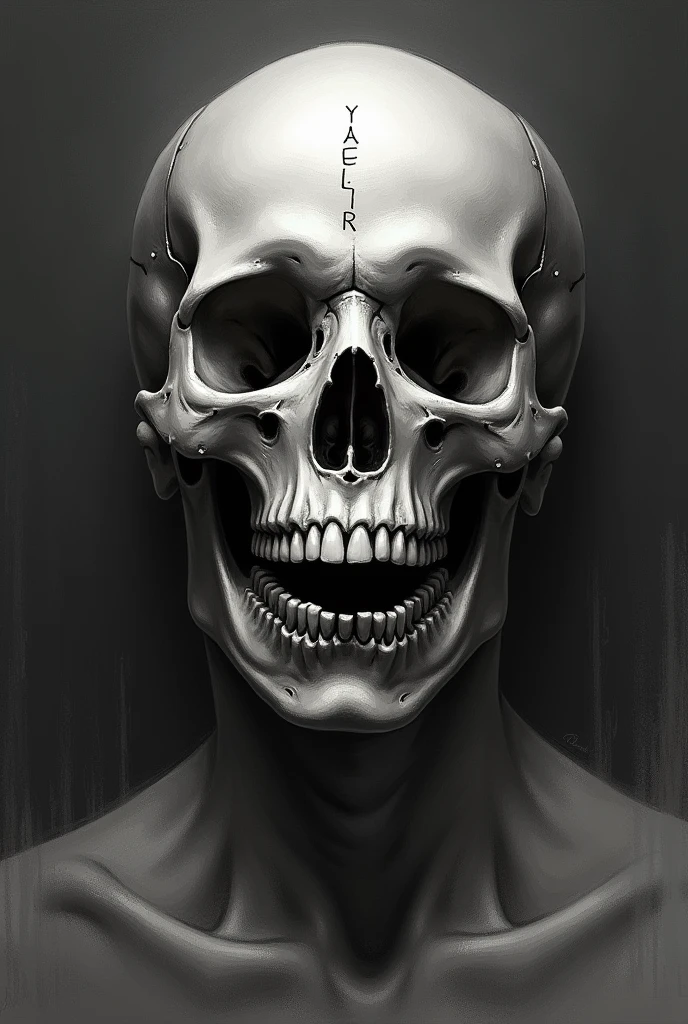 Skull drawing written KAVEIRA XIMENES [THE GEN]