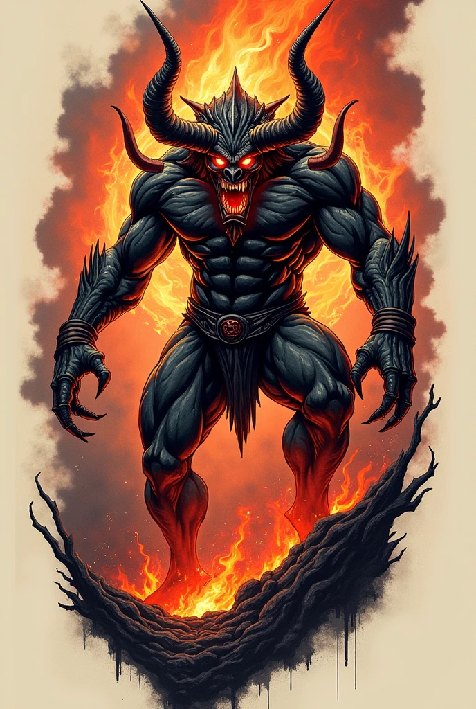 DonMC1rcu17Pl4nXL,2D,circuit plan,tech,iblis, Shadowy figure with glowing eyes, depicted with horns and elongated features, aura of malevolence and power, rebellion and temptation, enveloped in flames and smoke , <lora:DonMC1rcu17Pl4nXL:0.65>