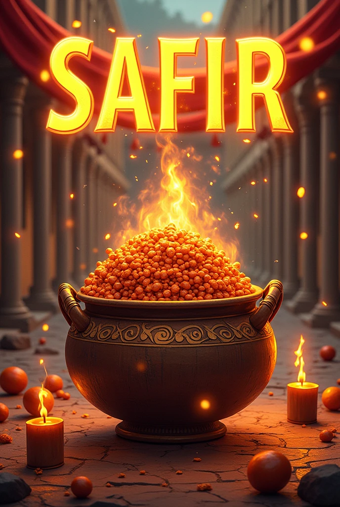 Make an advertising flyer with the title SAFIR for 60 balls and with the content that with 10 soles your ball enters the amphora 3 times,  There are 8 prizes ,  of 100 soles, 100 soles, 100 soles , 50 soles, 50 soles, 50 soles, 30 soles and 30 soles 