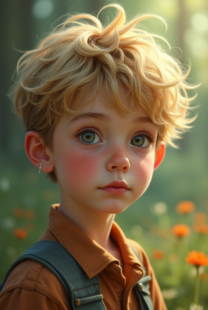A boy of 2 years ur Araújo Lula da Silva), blonde hair, hyper realistic, --auto --s2