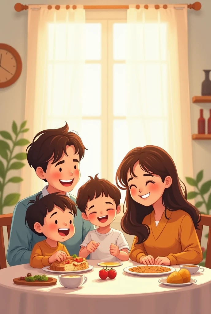 Drawing about family time easy to draw