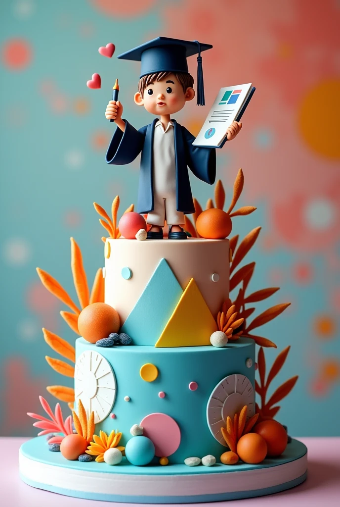 A graduation cake for a graphic designer