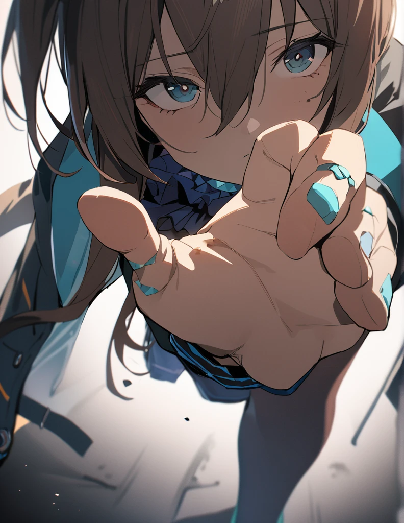 A loli with short black hair who is playing big brother games today.