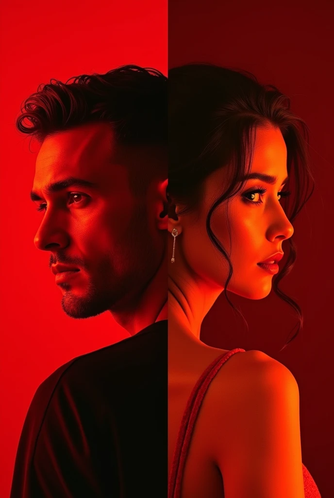Two looks. A red colored one of a man. A woman's other amber.