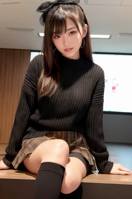 18-year-old high school girl in red miniskirt