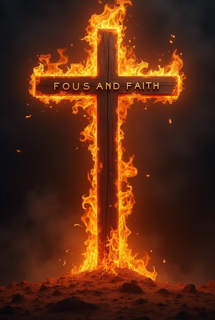 Crui
z pegando fogo ❤️🔥 com o nome cravado escrito
FOCO E FÉ 🙏 ! Keep the cross as it is!