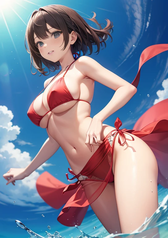 string bikini, transparent sarong ,see through sarong,dynamic angle