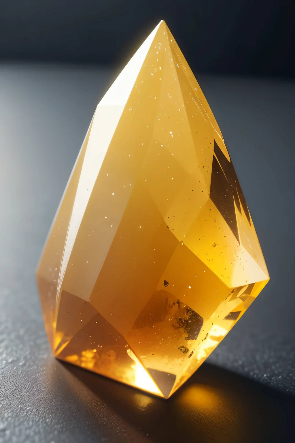 Yellow crystal stone, high quality, close up, White background, Realistic 4K appearance