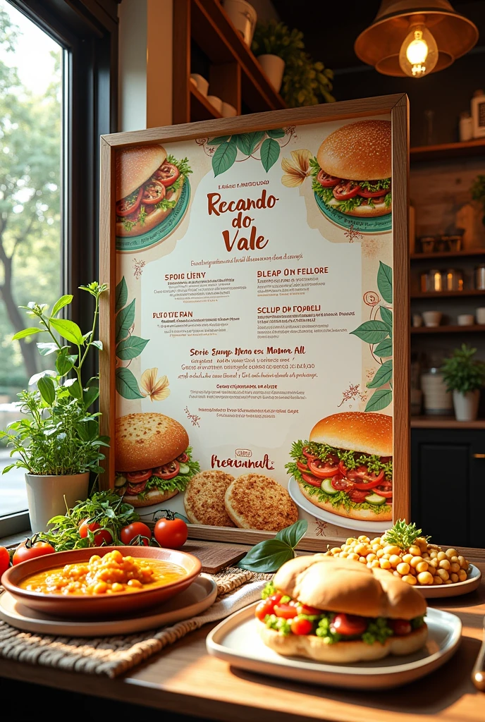 A Lunch Advertisement with local name Recando do Vale
