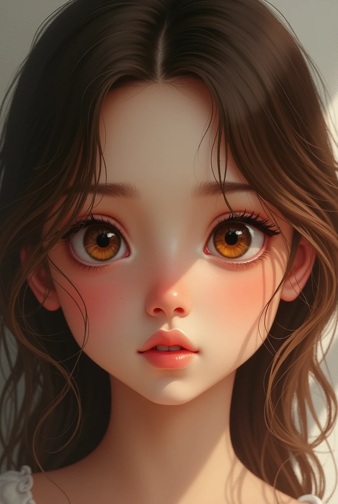 A girl with brown eyes
