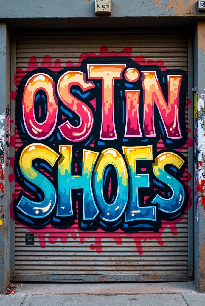 Graffiti que diga OSTIN SHOES